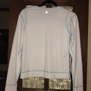Athleta Swim - Athleta Swim Top long sleeve White and Turquoise Athleta Swim - Athleta Swim Top long sleeve White and Turquoise